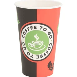 vidaXL Papieren koffiekopjes 1000 st 16oz 400 ml rood en zwart