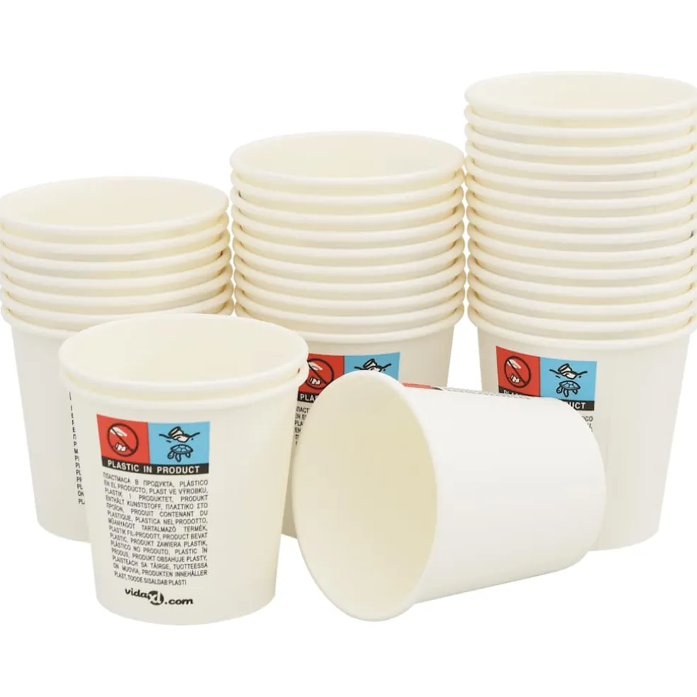 vidaXL Papieren koffiekopjes met deksel 1000 st 4oz 100 ml