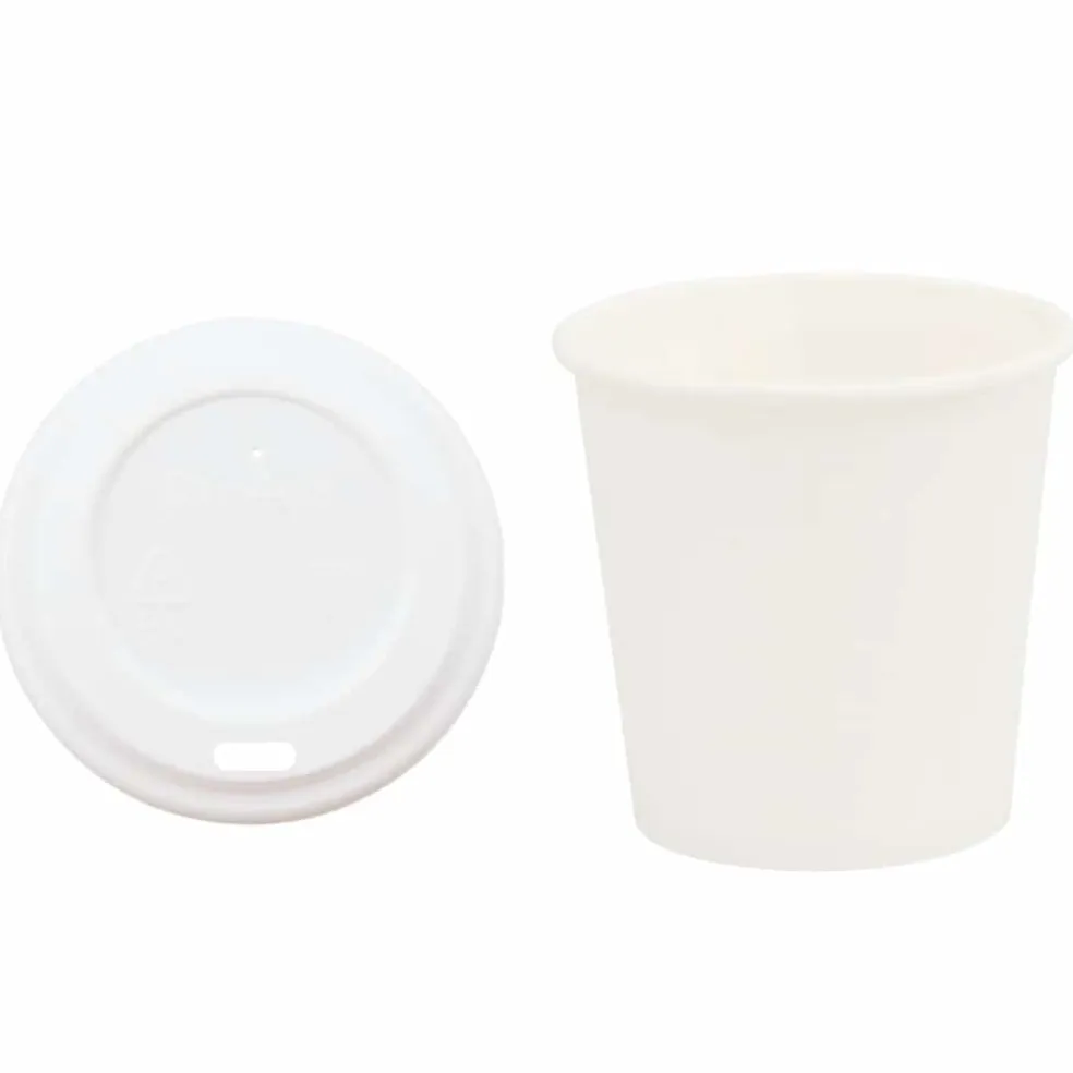 vidaXL Papieren koffiekopjes met deksel 1000 st 4oz 100 ml