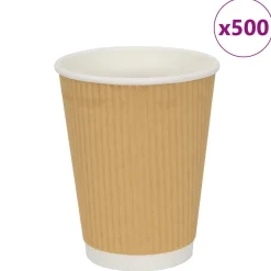 vidaXL Papieren koffiekopjes met deksel 1000 st 8oz 240 ml