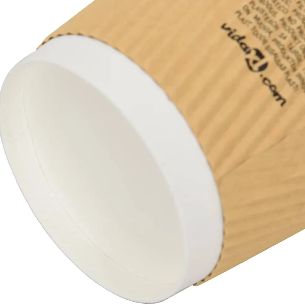 vidaXL Papieren koffiekopjes met deksel 1000 st 8oz 240 ml