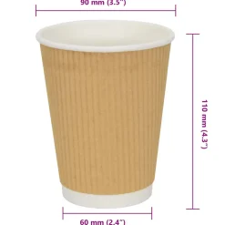 vidaXL Papieren koffiekopjes met deksel 1000 st 8oz 240 ml