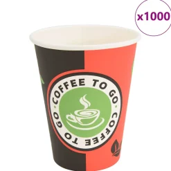 vidaXL Papieren koffiekopjes 1000 st 8oz 200 ml wit