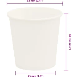vidaXL Papieren koffiekopjes 1000 st 4oz 100 ml wit