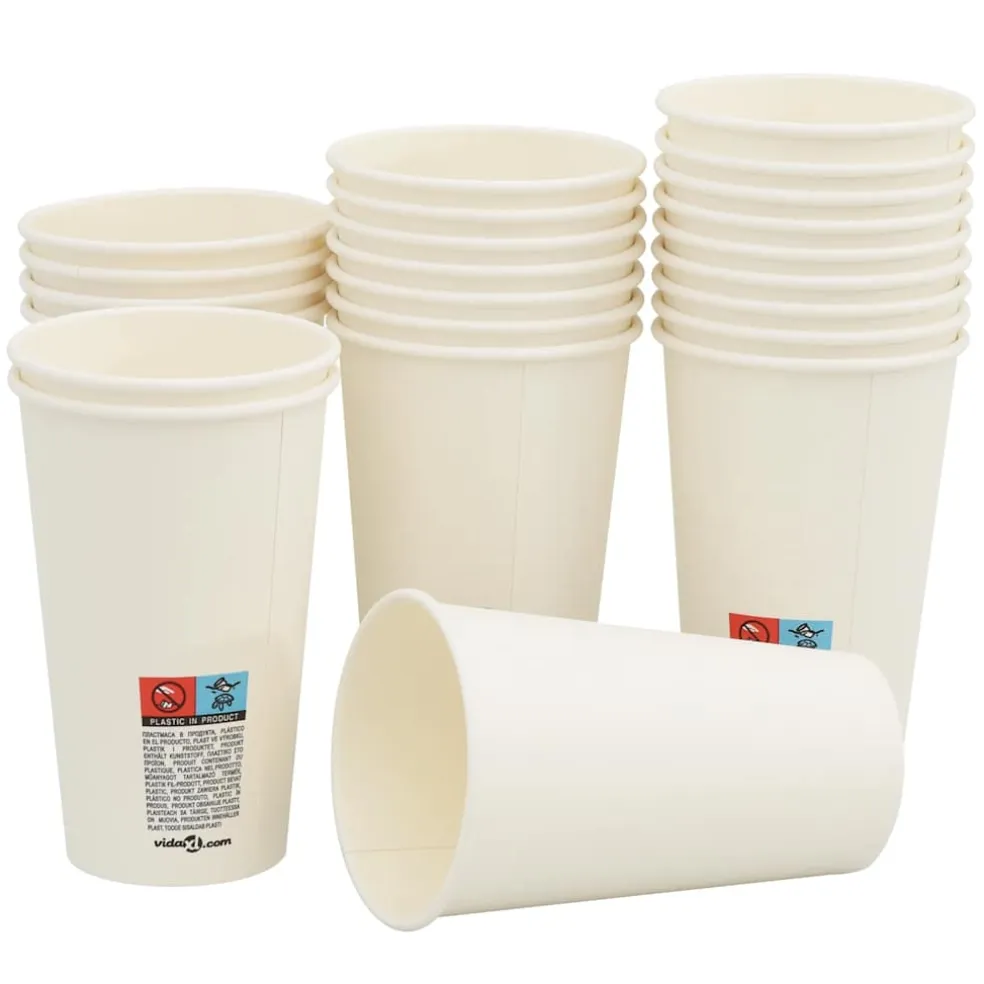 vidaXL Papieren koffiekopjes 1000 st 4oz 100 ml bruin