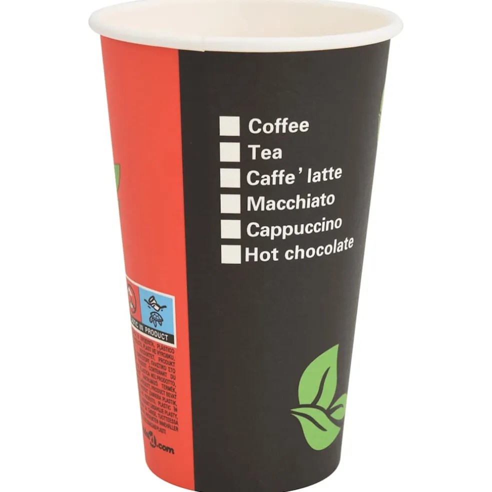 vidaXL Papieren koffiekopjes met deksel 1000 st 16oz 400 ml