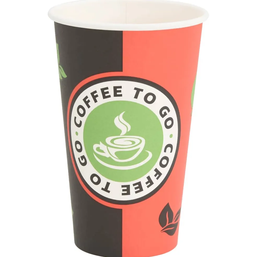 vidaXL Papieren koffiekopjes met deksel 1000 st 16oz 400 ml