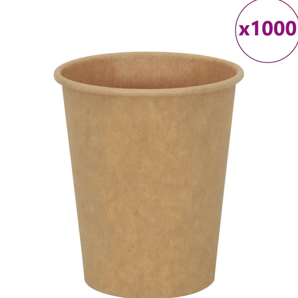 vidaXL Papieren koffiekopjes 500 st 16oz 400 ml bruin