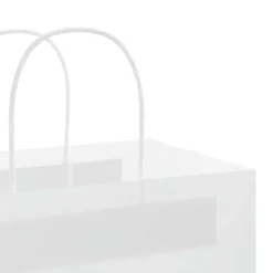vidaXL Papieren zakjes 50 st met hengsels 21x11x28 cm wit