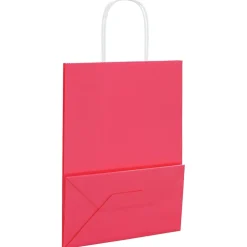 vidaXL Papieren zakjes 50 st met hengsels 21x11x28 cm roze