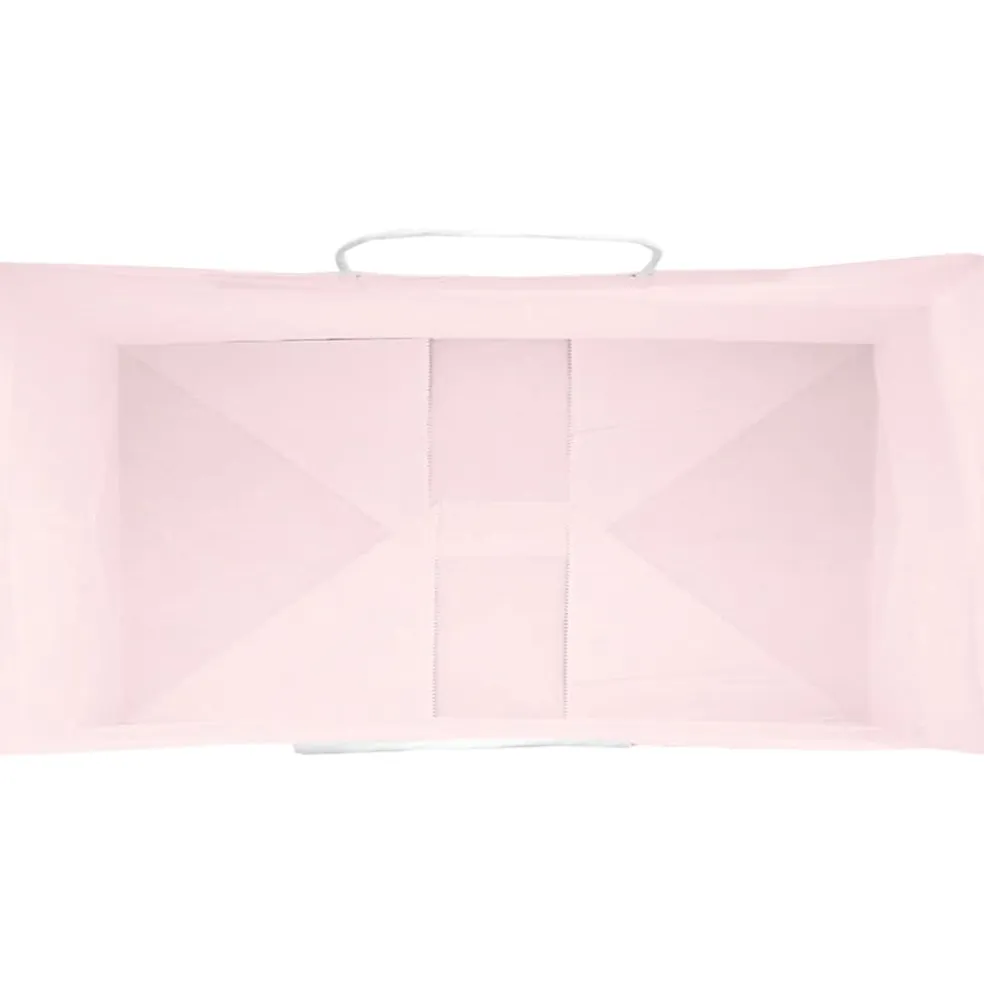vidaXL Papieren zakjes 50 st met hengsels 21x11x28 cm roze