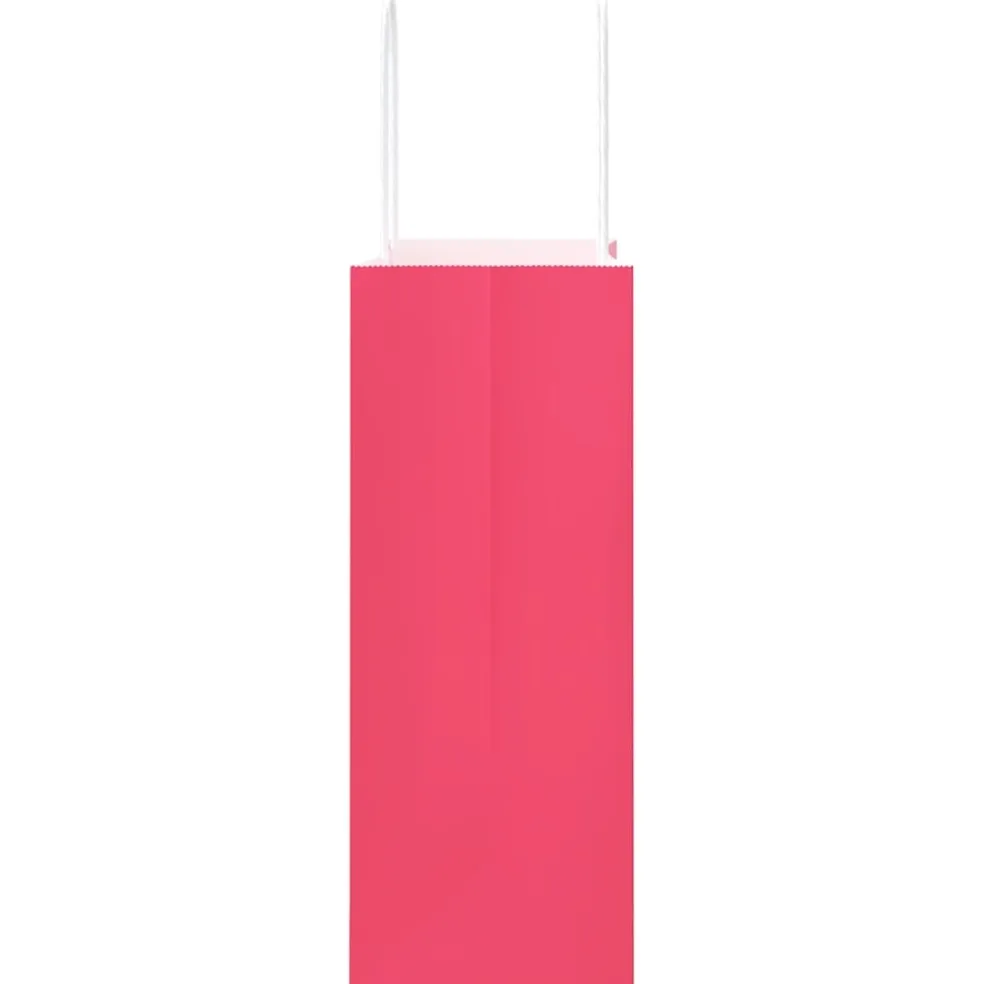 vidaXL Papieren zakjes 50 st met hengsels 21x11x28 cm roze