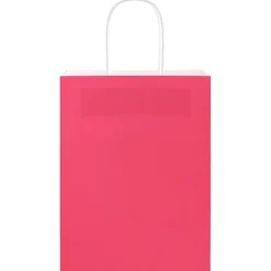 vidaXL Papieren zakjes 50 st met hengsels 21x11x28 cm roze