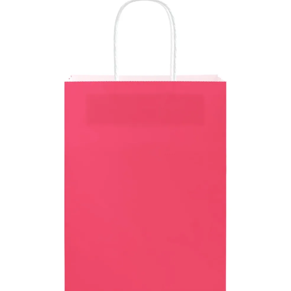 vidaXL Papieren zakjes 50 st met hengsels 21x11x28 cm roze