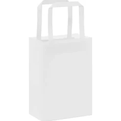 vidaXL Papieren zakken 50 st met hengsels 15x8x21 cm wit