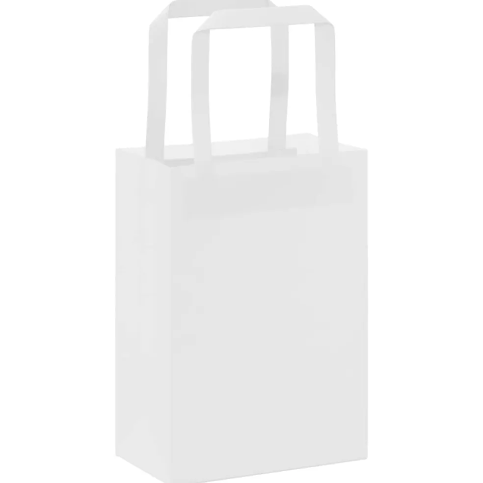 vidaXL Papieren zakken 50 st met hengsels 15x8x21 cm wit
