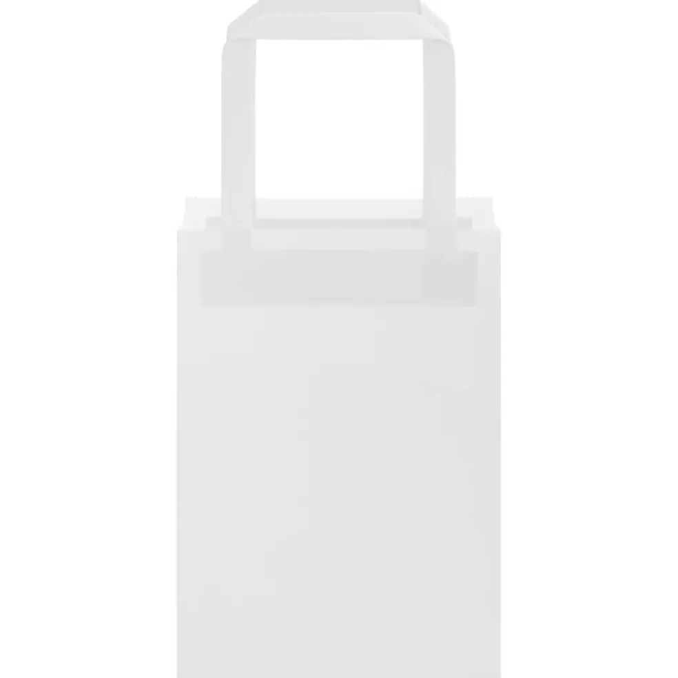 vidaXL Papieren zakken 50 st met hengsels 15x8x21 cm wit