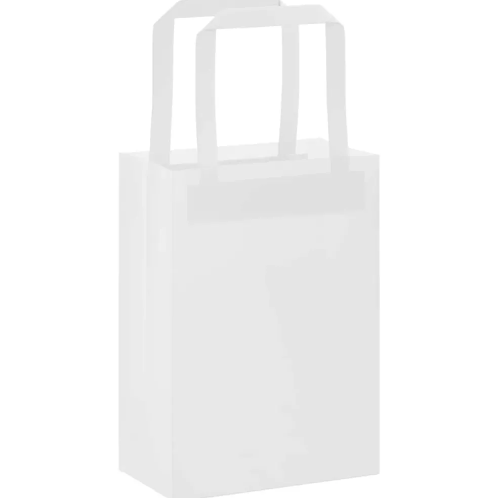 vidaXL Papieren zakken 50 st met hengsels 15x8x21 cm wit