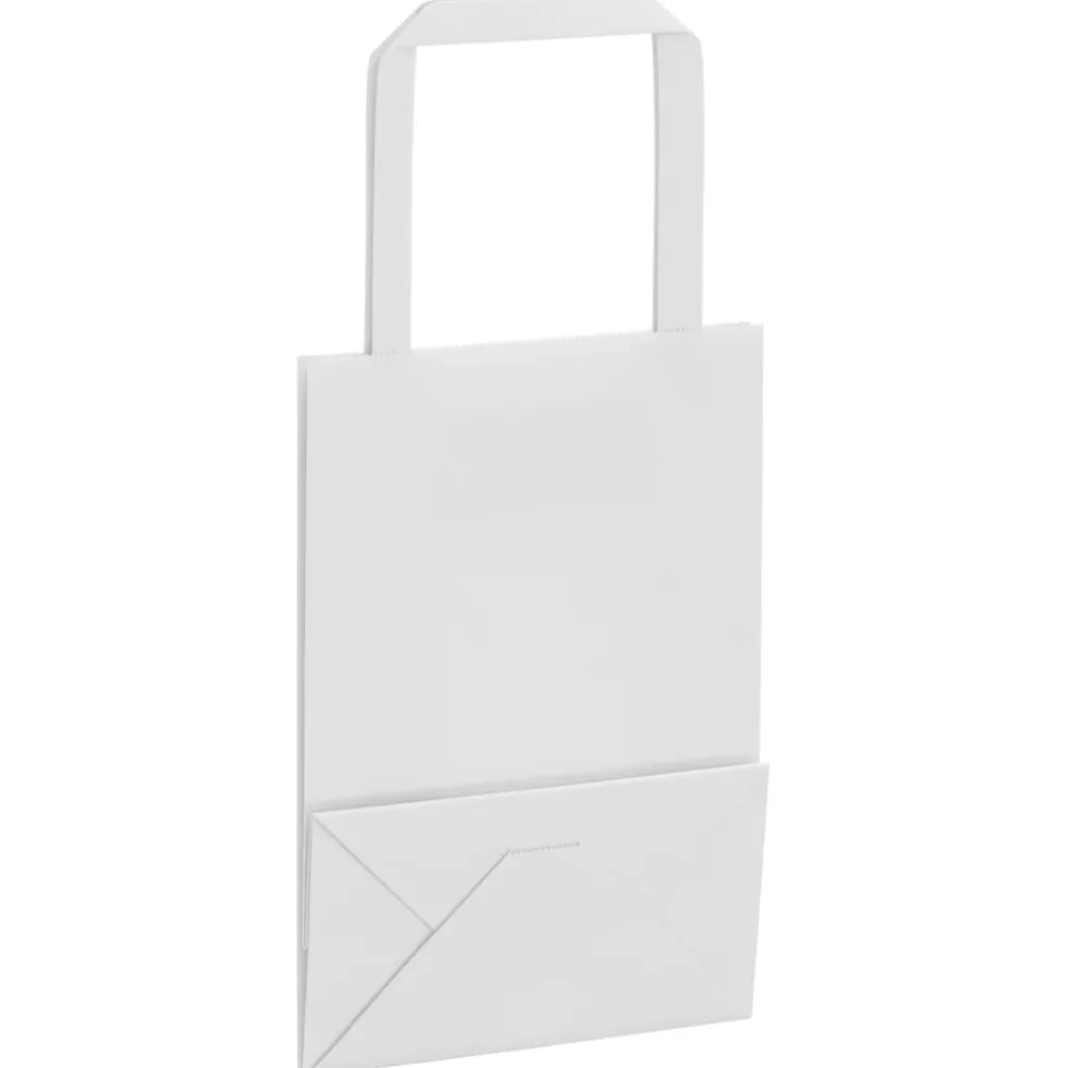 vidaXL Papieren zakken 50 st met hengsels 15x8x21 cm wit