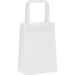 vidaXL Papieren zakken 50 st met hengsels 15x8x21 cm wit