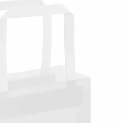 vidaXL Papieren zakken 50 st met hengsels 15x8x21 cm wit