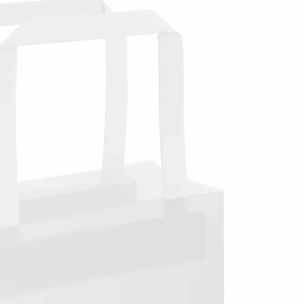 vidaXL Papieren zakken 50 st met hengsels 15x8x21 cm wit