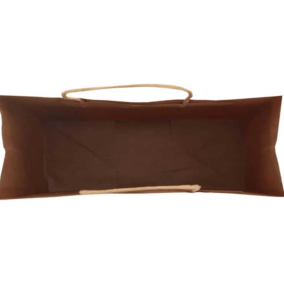 vidaXL Papieren zakken 250 st met hengsels 45x17x48 cm zwart
