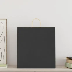 vidaXL Papieren zakken 250 st met hengsels 45x17x48 cm zwart