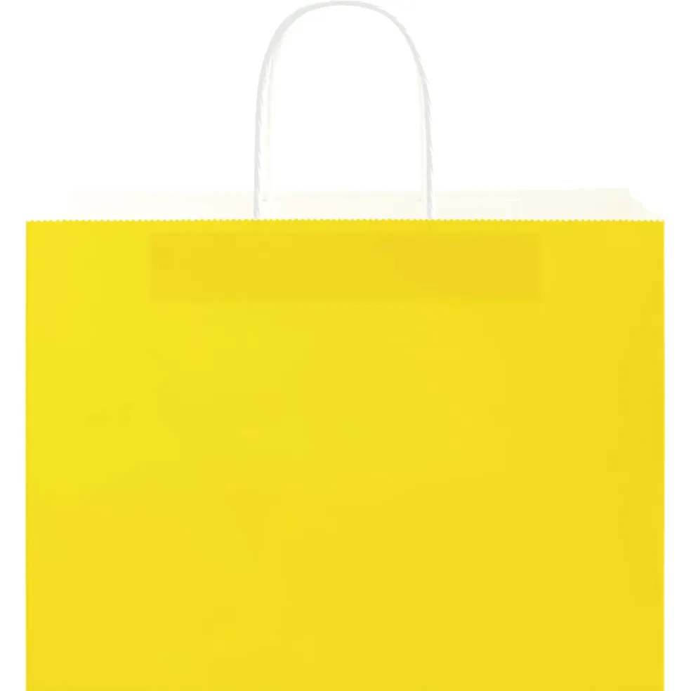 vidaXL Papieren zakken 50 st met hengsels 32x17x25 cm geel