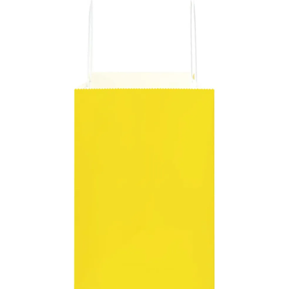vidaXL Papieren zakken 50 st met hengsels 32x17x25 cm geel