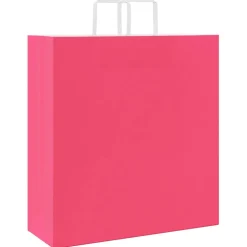 vidaXL Papieren zakken 50 st met hengsels 45x17x48 cm roze