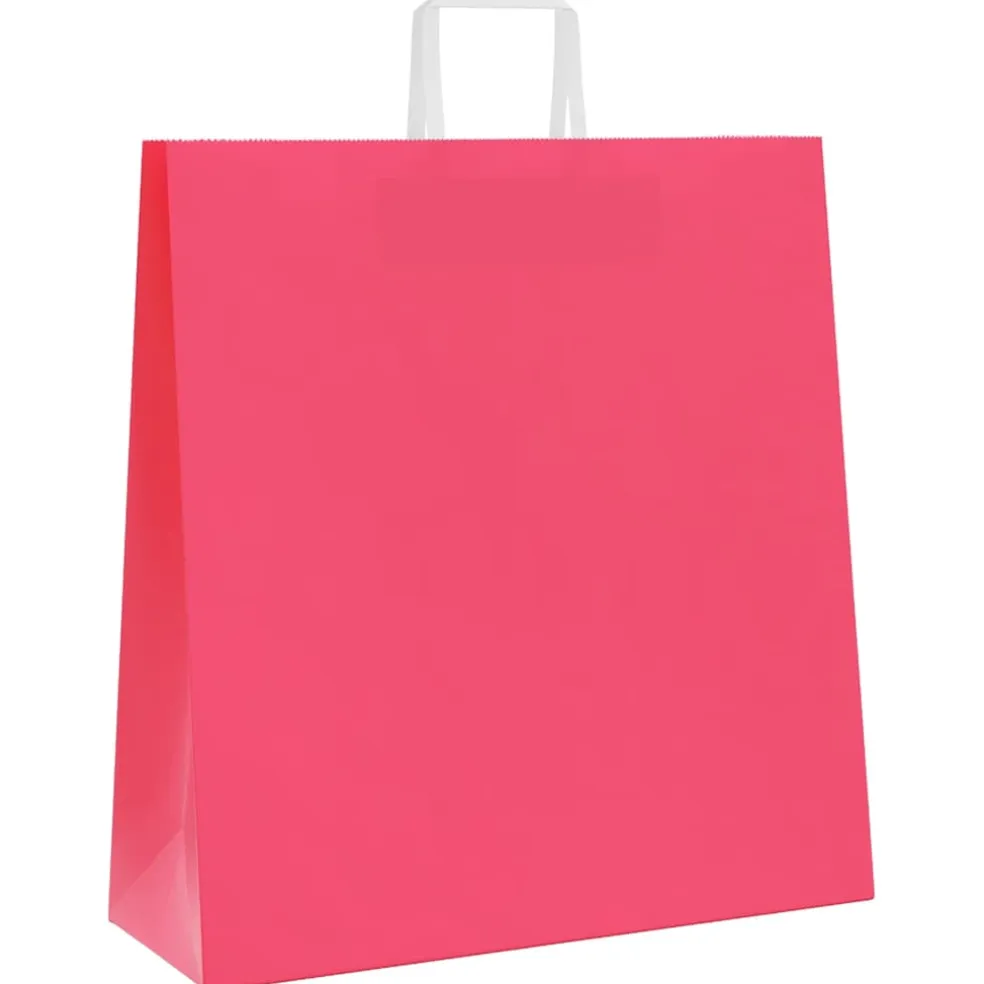 vidaXL Papieren zakken 50 st met hengsels 45x17x48 cm roze