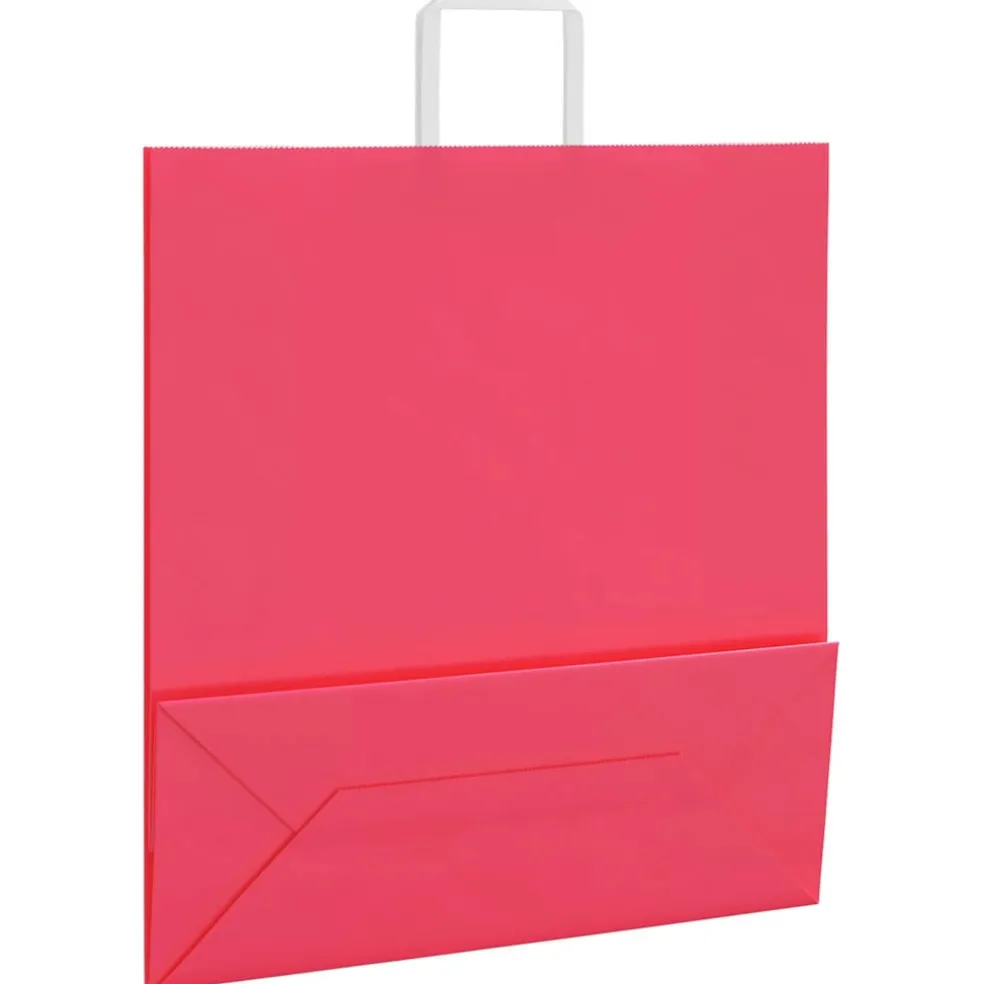 vidaXL Papieren zakken 50 st met hengsels 45x17x48 cm roze