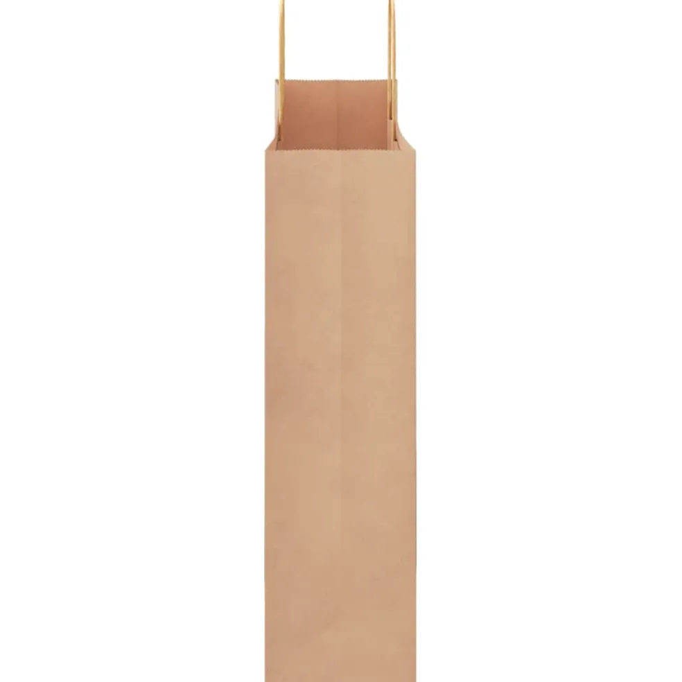 vidaXL Papieren zakken 50 st met hengsels 32x12x42 cm bruin