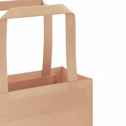 vidaXL Papieren zakken 50 st met hengsels 18x8x22 cm bruin