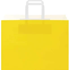 vidaXL Papieren zakken 50 st met hengsels 32x17x25 cm geel