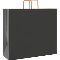 vidaXL Papieren zakken 250 st met hengsels 54x15x49 cm zwart