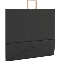 vidaXL Papieren zakken 250 st met hengsels 54x15x49 cm zwart