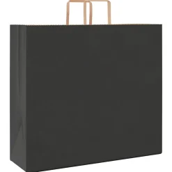 vidaXL Papieren zakken 250 st met hengsels 54x15x49 cm zwart
