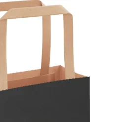 vidaXL Papieren zakken 250 st met hengsels 54x15x49 cm zwart