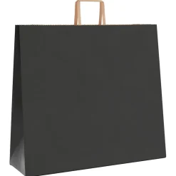 vidaXL Papieren zakken 250 st met hengsels 54x15x49 cm zwart
