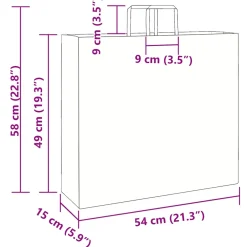 vidaXL Papieren zakken 250 st met hengsels 54x15x49 cm rood