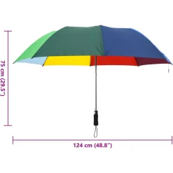 vidaXL Paraplu automatisch inklapbaar 124 cm meerkleurig