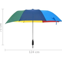 vidaXL Paraplu automatisch inklapbaar 124 cm meerkleurig