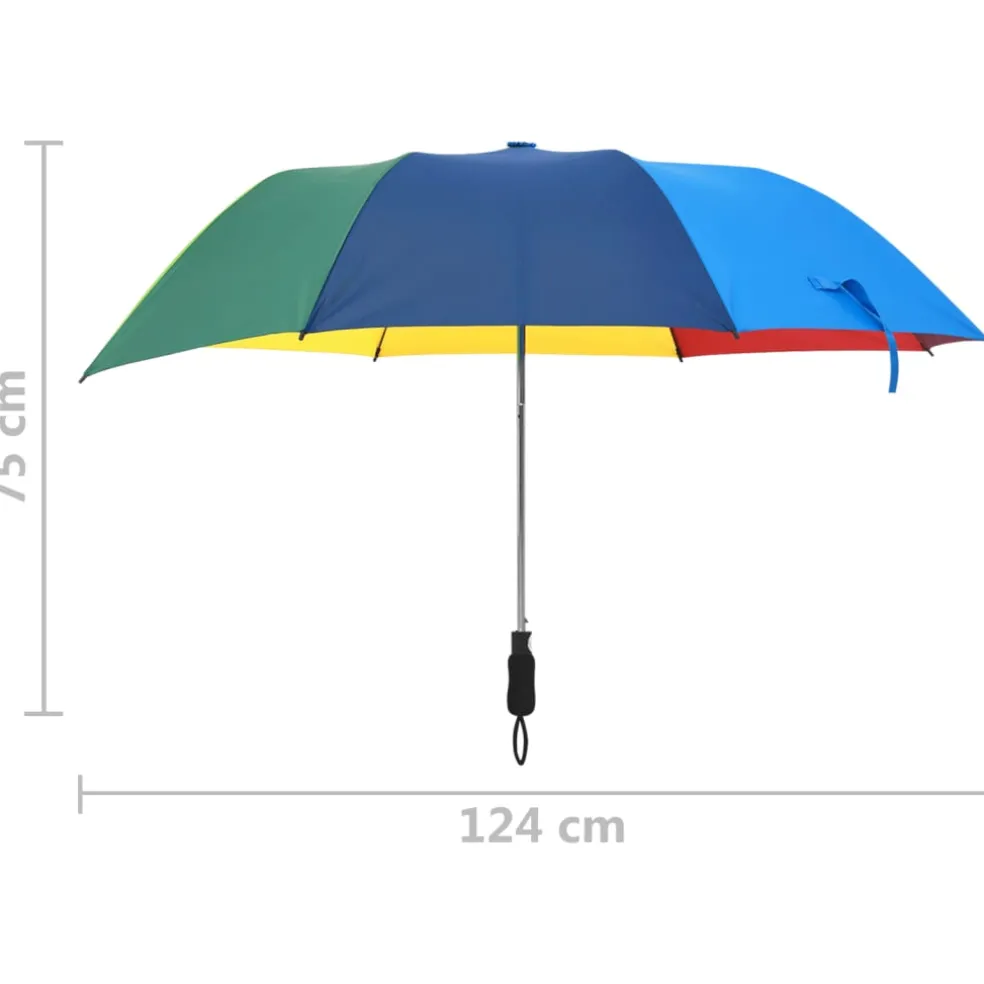vidaXL Paraplu automatisch inklapbaar 124 cm meerkleurig