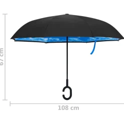 vidaXL Paraplu C-handgreep 108 cm zwart