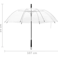 vidaXL Paraplu 107 cm transparant