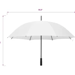 vidaXL Paraplu 130 cm wit