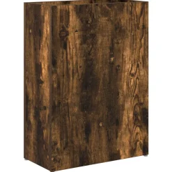 vidaXL Paraplu Standaard Gerookt eiken 40 x 20 x 55,5 cm Bewerkt hout