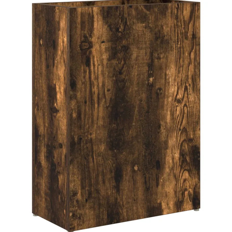 vidaXL Paraplu Standaard Gerookt eiken 40 x 20 x 55,5 cm Bewerkt hout